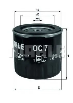 Масляный фильтр OC7 Mahle Original